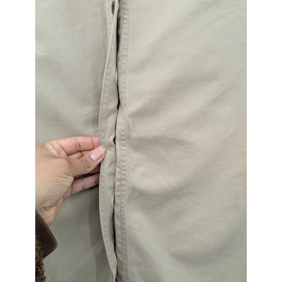 Vintage Y2K Button Up Mid Skirt Size 8 Minimalist Preppy Office Academia Neutral - Picture 6 of 8